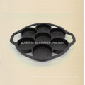 9PCS Preseasoned Cast Iron Cake Moule Bakeware 24X19cm